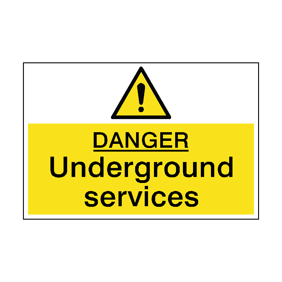 Danger Underground Services Sign | PVC Safety Signs