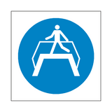 Use Footbridge Symbol Sign - PVC Safety Signs