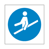 Use Handrail Symbol Sign - PVC Safety Signs