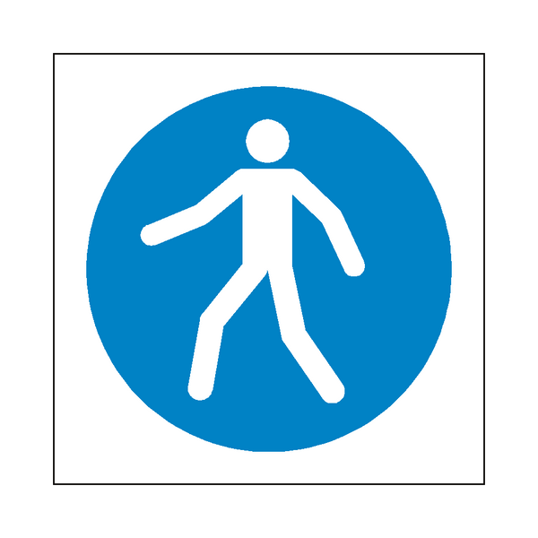 Use Walkway Symbol Sign - PVC Safety Signs