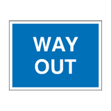 Way Out Traffic Sign - PVC Safety Signs