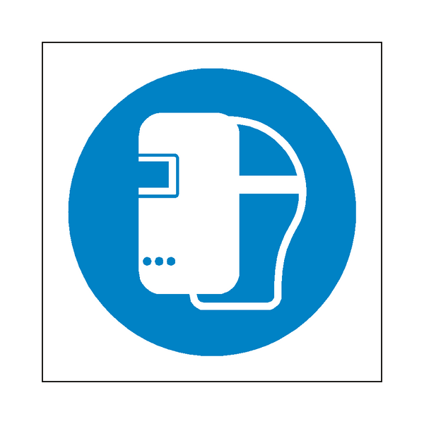 Wear Welding Mask Symbol Sign | PVC Safety Signs